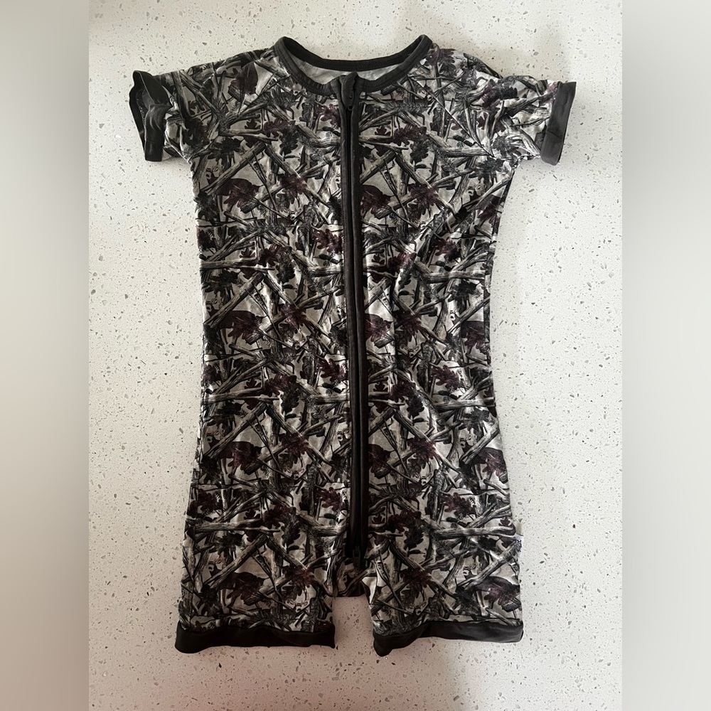 Camo Fletch Bamboo Onesie